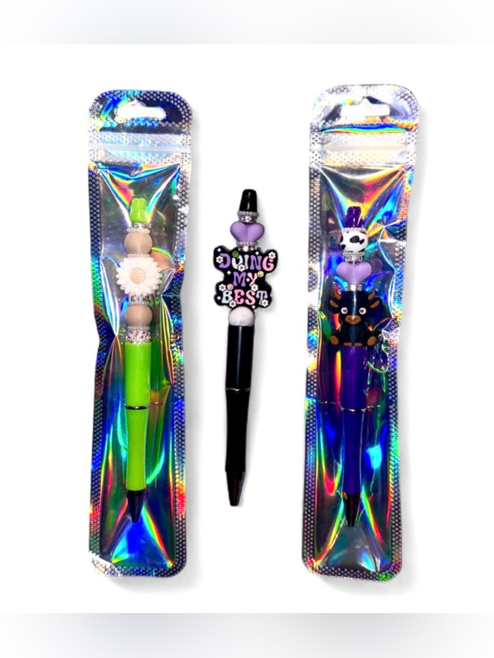 NWT Girly Ball Point Beaded Pens Buy 2, Get 1 FREE! | 3 Pens + 1 Ink Refill